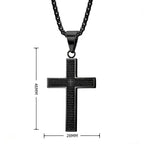 Scripture Cross Pendant Titanium Steel Necklace