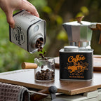 Coffee Bean Sealed Tin Outdoor Camping Tin Box Food Grade Packaging Storage Preservation Breathing Tin Can