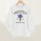 Printed loose women's fleece hoodie