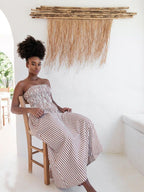 Bra less backless women's dress