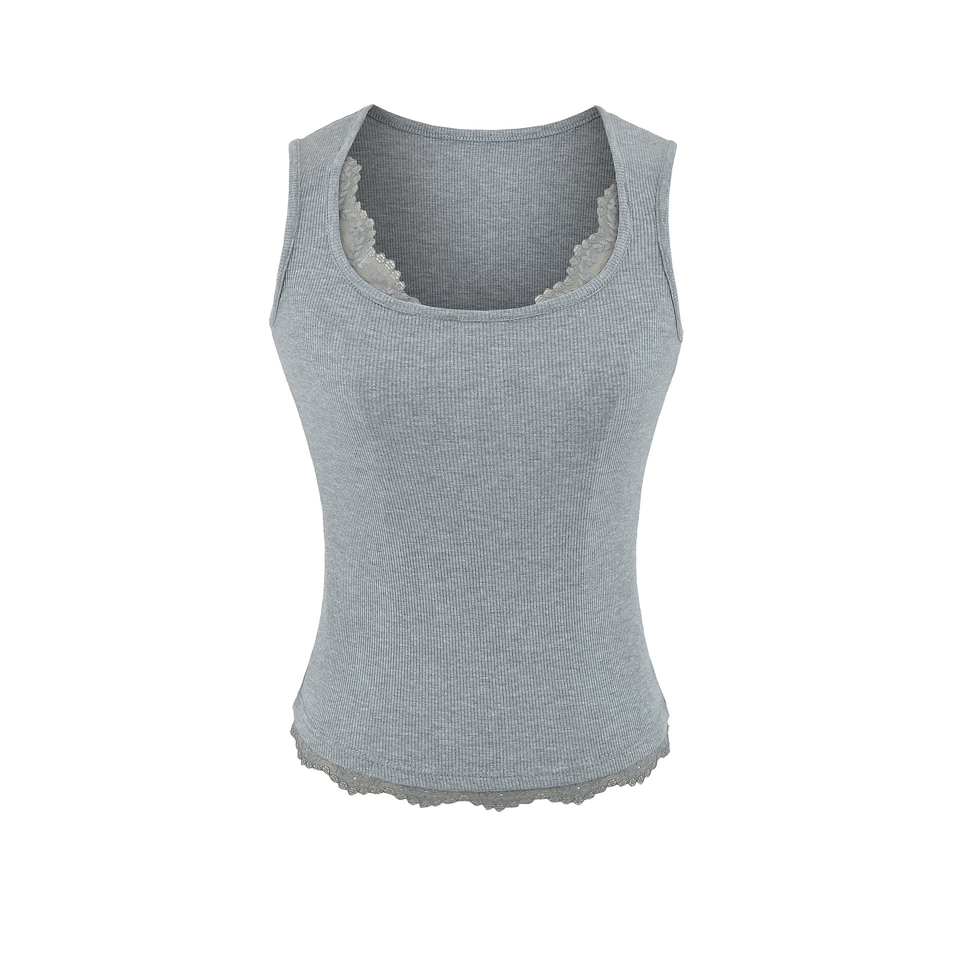 Ribbed Knit Square Neck Bodysuit