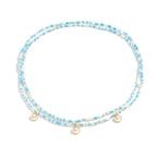 Summer beach double layered imitation pearl shell waist chain for women