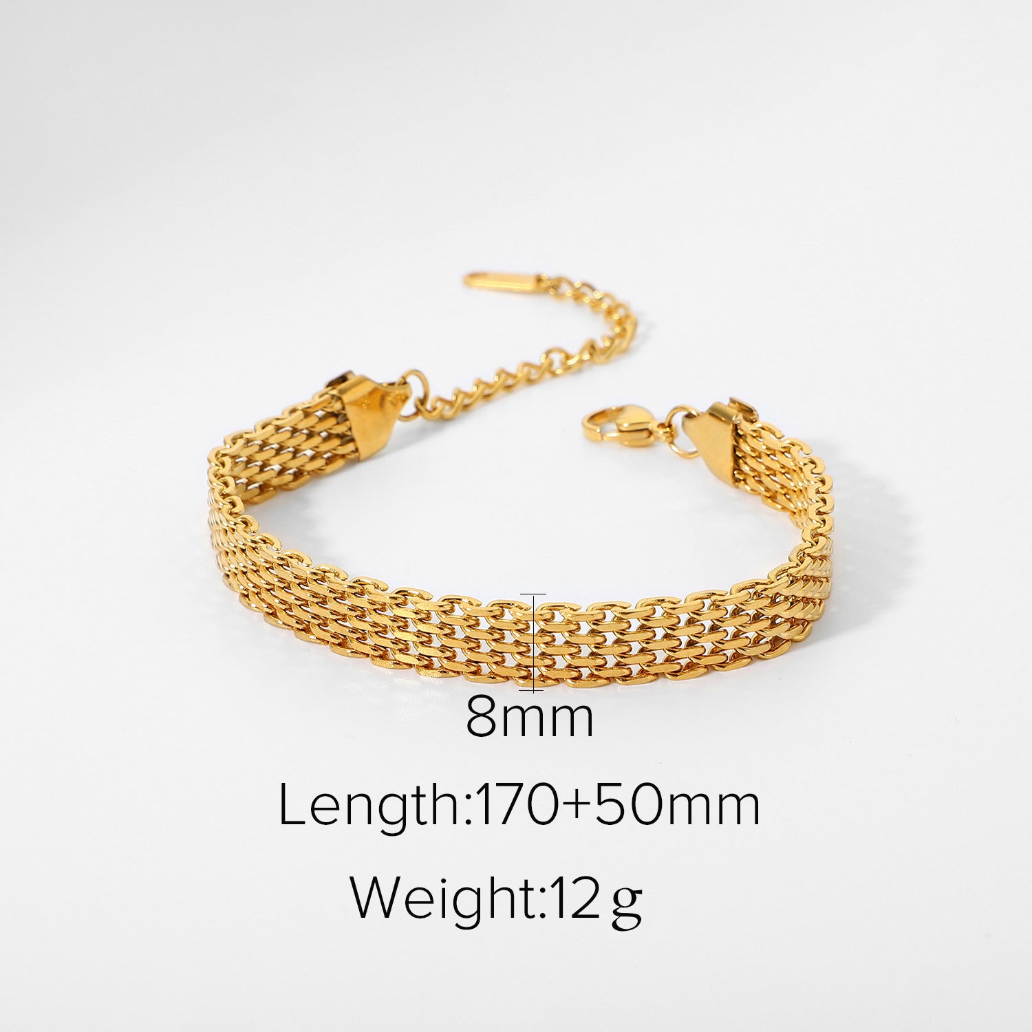 Stainless steel woven bracelet made of titanium steel