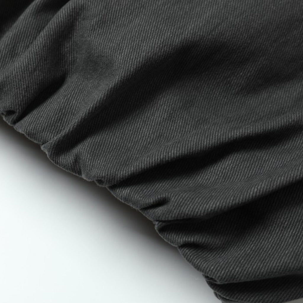 Leather collar with cotton jacket for men
