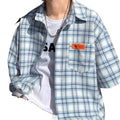 Checkered Short Sleeve Shirt for Men