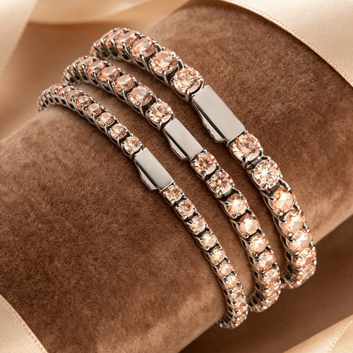 3-5MM Tennis Chain Hip-Hop Stainless Steel Zircon Bracelet