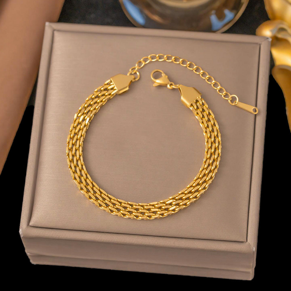 Stainless steel woven bracelet made of titanium steel