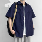 plus size  lightweight short sleeve shirt for men