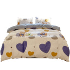 Cartoon Four-Piece Set Fresh Autumn and Winter Single Student Dormitory Bedding Sheet Three-Piece Set Single Quilt Cover