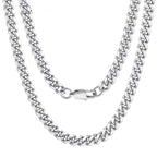 Stainless steel necklace with double-sided polished titanium steel chain