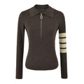 Women's Half Zip Slim Fit Knit Sweater Vintage Layering Top