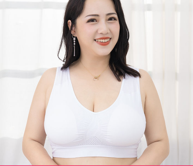 Large size bra beautiful back bra thin design without steel ring vest style sports bra