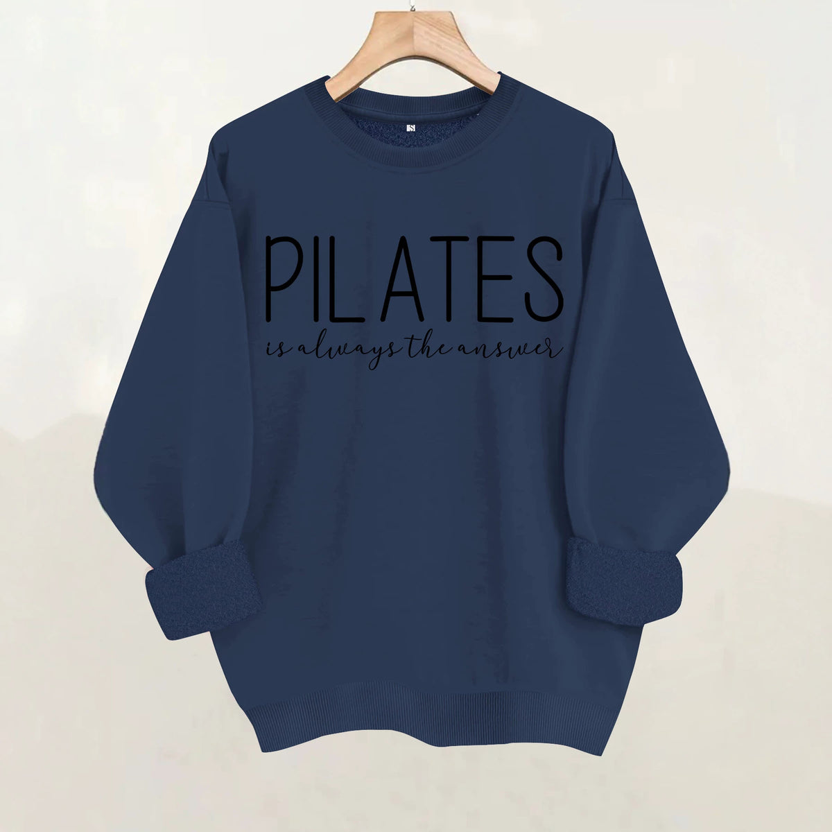 Printed round neck fleece hoodie