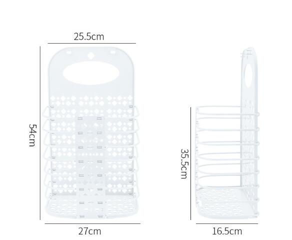 Storage Basket Collapsible Plastic Dirty Clothes Holder Bathroom Wall Hanging Clothes Storage Basket