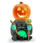 Halloween gift pumpkin knight garden ornaments decorative luminous small pumpkin head resin ornaments