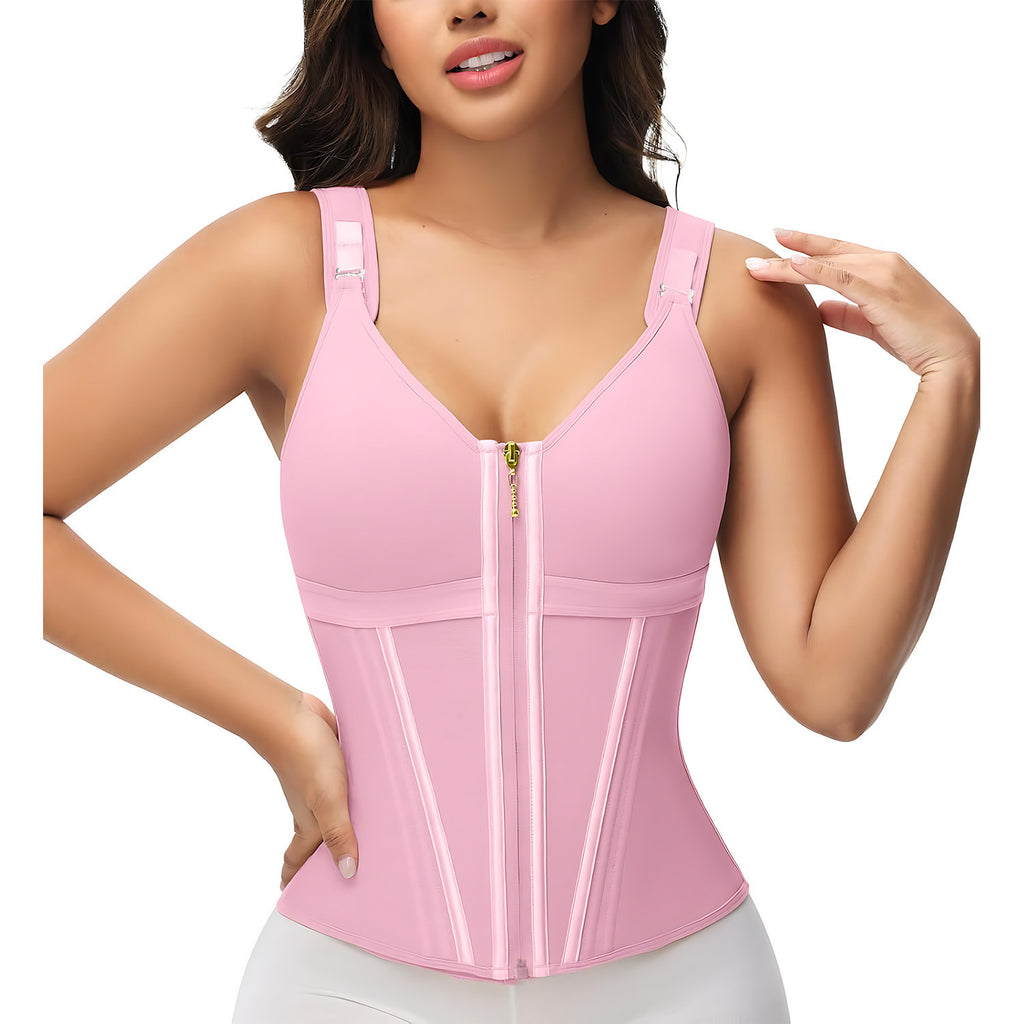 15-Bone Mesh Waist Cincher Vest — Breathable Shaping Support