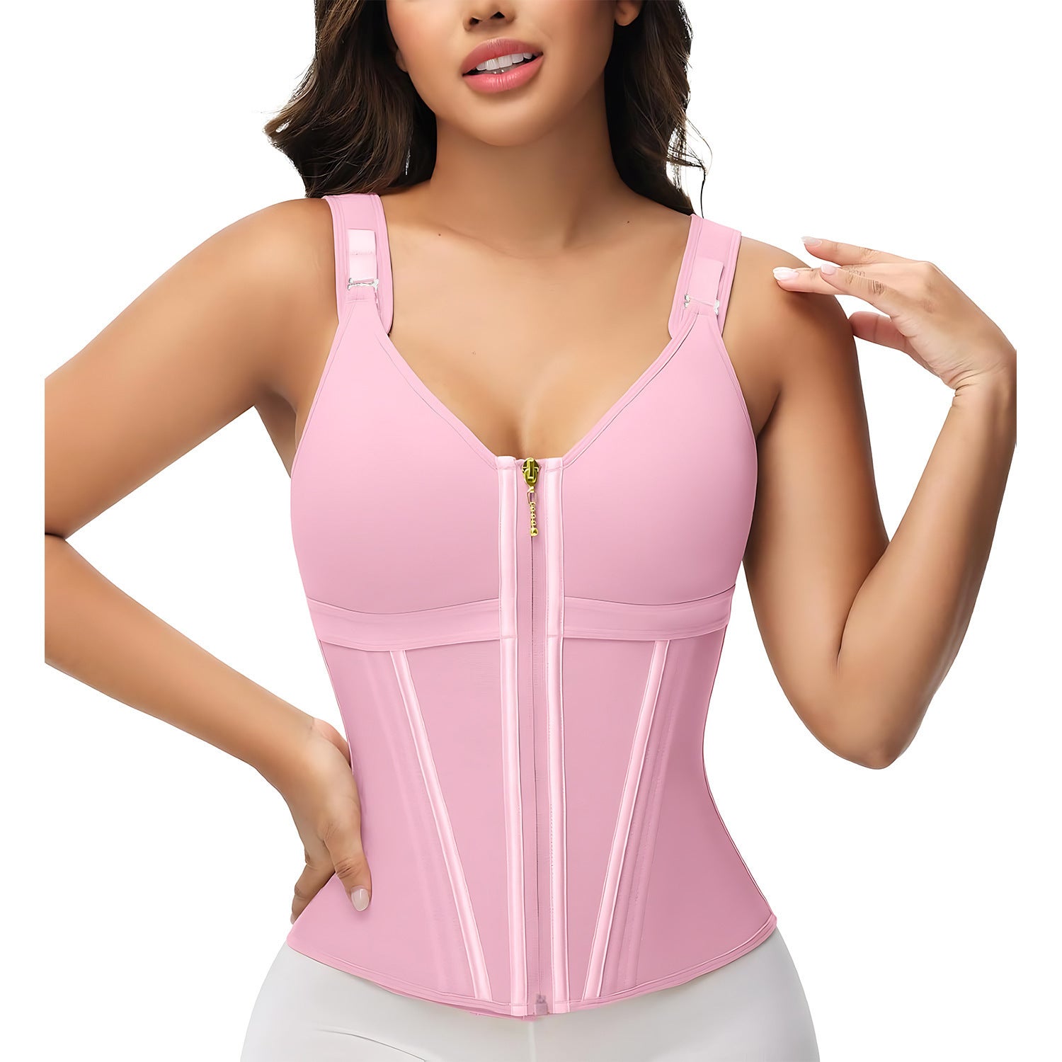 15-Bone Mesh Waist Cincher Vest — Breathable Shaping Support