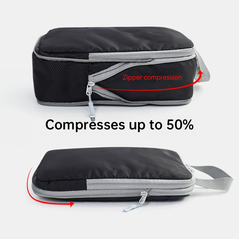Travel compression packing cubes – ultralight, expandable, for luggage organization
