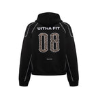 08 digital leopard print hooded sweatshirt