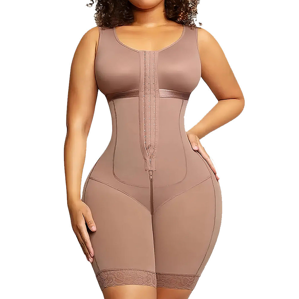Plus Size Waist Trainer Bodysuit — Tummy Control & Butt Lift