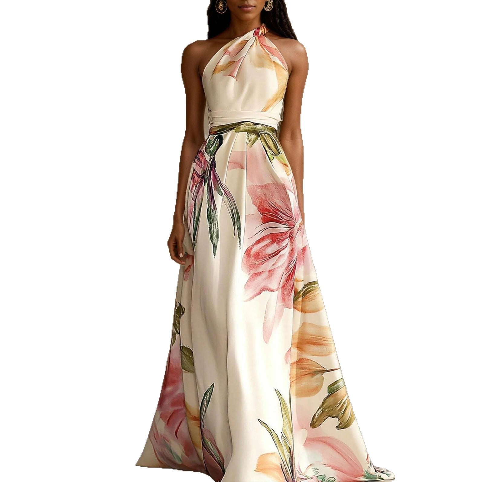 One shoulder long dress