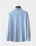 Long Sleeve Polo Shirt for Men - blue