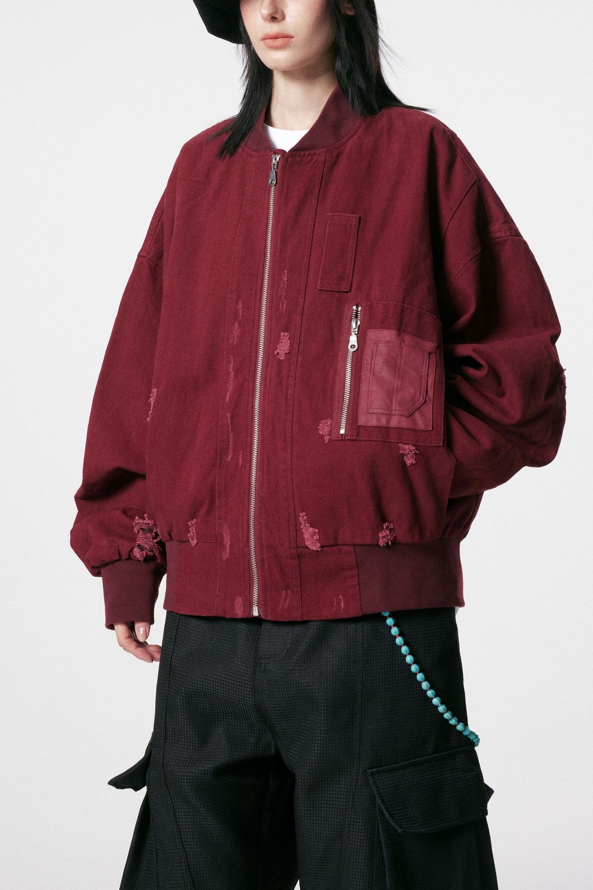 Jacket baseball jacket for men and women - red