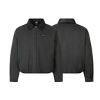 Leather collar with cotton jacket for men