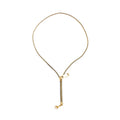 Collarbone chain zipper necklace