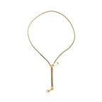 Collarbone chain zipper necklace