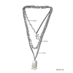 Exaggerated metal hip-hop style cross necklace