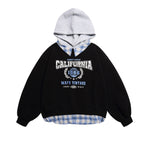 Fake two hooded sweatshirts for men