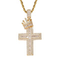 Crown Cross Pendant - gold