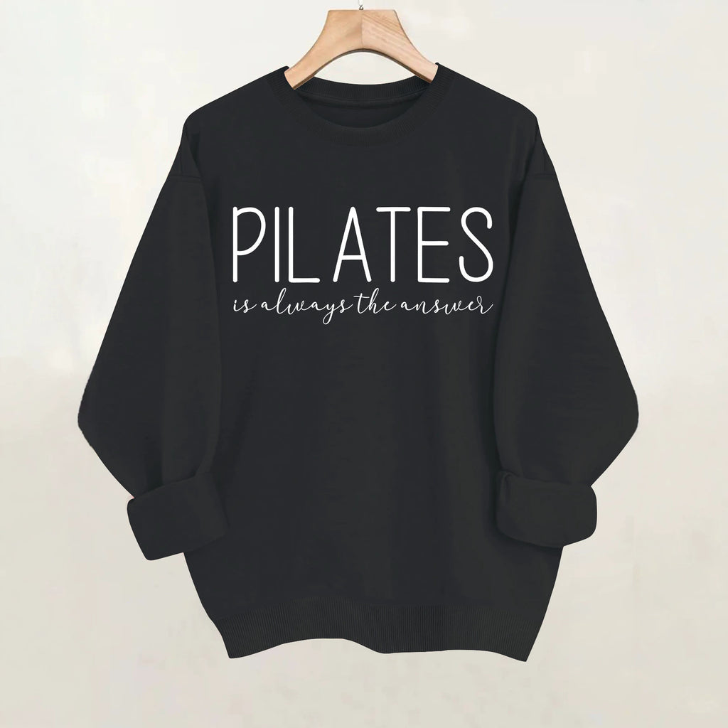 Printed round neck fleece hoodie
