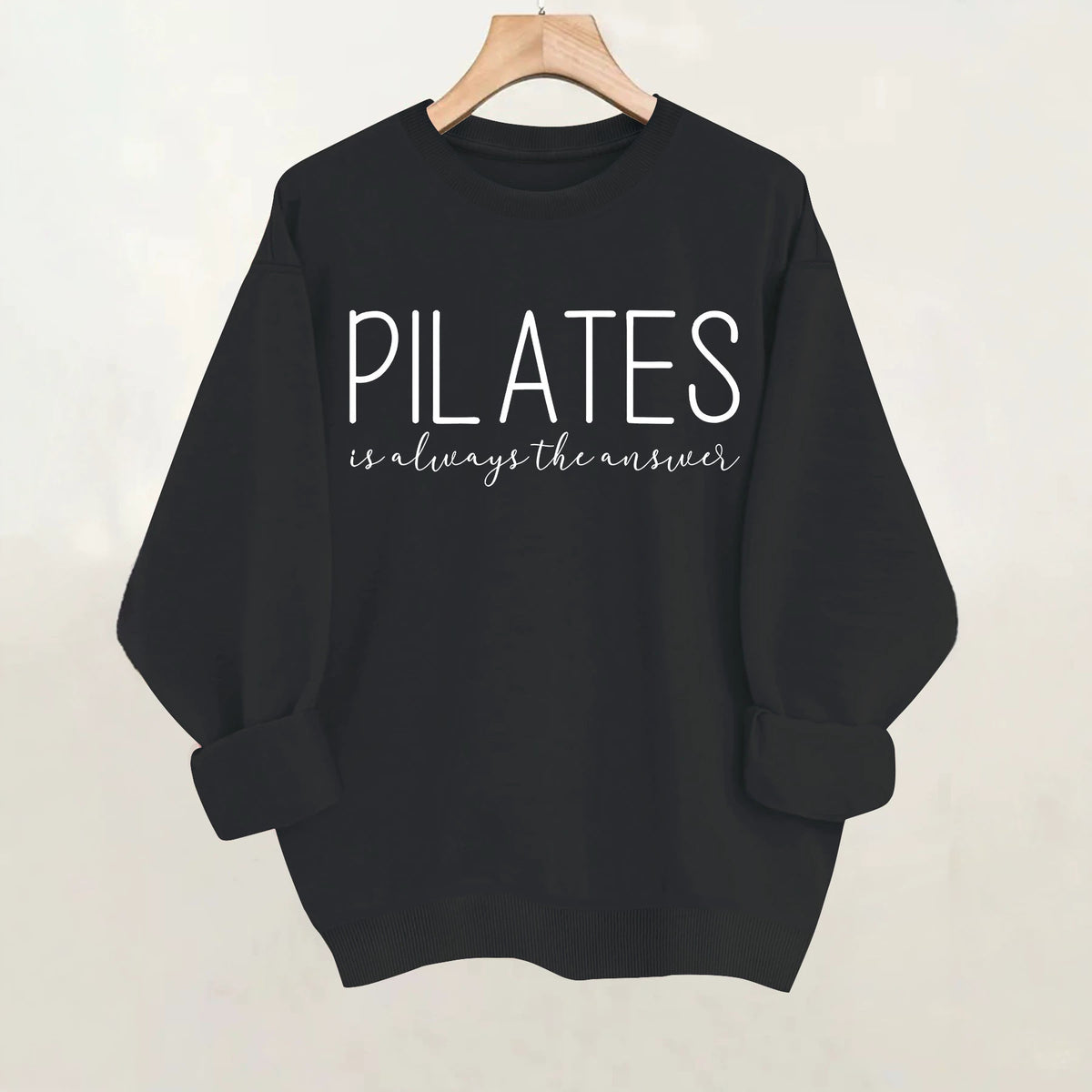 Printed round neck fleece hoodie