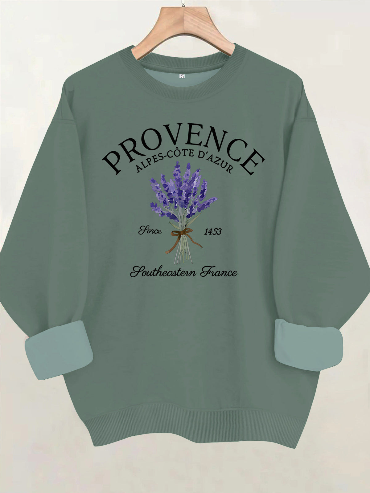Printed loose women's fleece hoodie