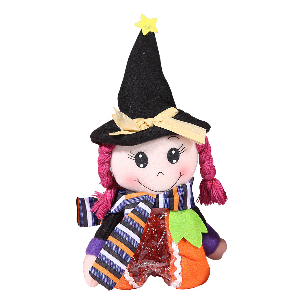 Halloween Decoration Supplies Halloween Transparent Candy Bag Children's Gift Bag Party Witch Decoration Ornament