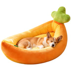 Carrot Cat Bed Winter Warm Plush Thickened All-Season Cat Kitten Nursing Bed Pet Small Dog Bed