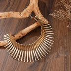 Striped collar necklace