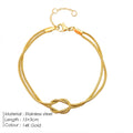 Knot snake bone bracelet