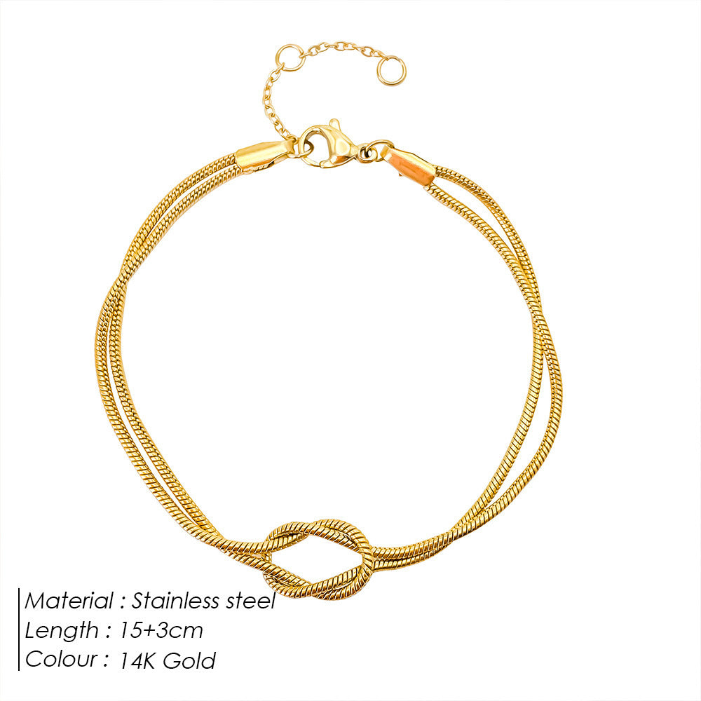 Knot snake bone bracelet