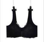 Front Buckle Lace Without Steel Ring Plus Size Bra Women Seamless Underwear Bra U-Shaped Back Nursing Bra