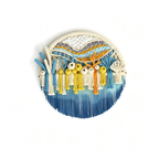 Hand woven circular tapestry