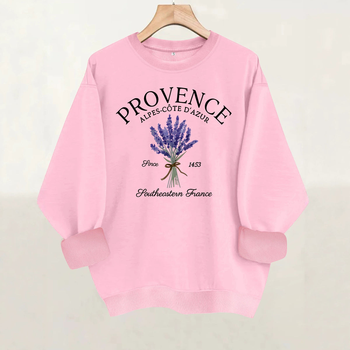 Printed loose women's fleece hoodie