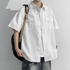 plus size  lightweight short sleeve shirt for men