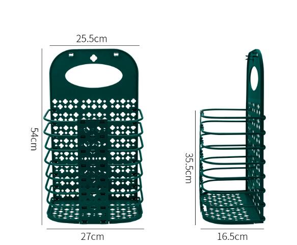 Storage Basket Collapsible Plastic Dirty Clothes Holder Bathroom Wall Hanging Clothes Storage Basket