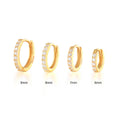 S925 Sterling Silver Circle Earrings with Turquoise and Diamond Inlay 18K Gold Plated Stud Earrings Jewelry