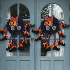 Halloween New Multi legged Spider Door Hanging Creative Fabric Decoration Wreath Halloween Party Decoration