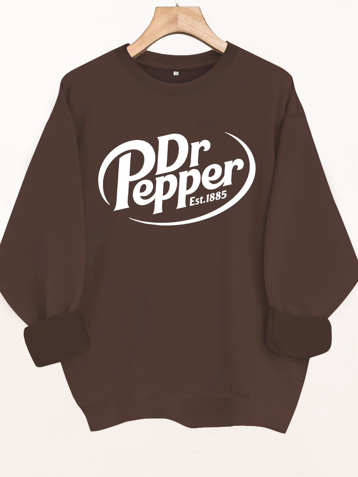 Round neck long sleeved sweatshirt
