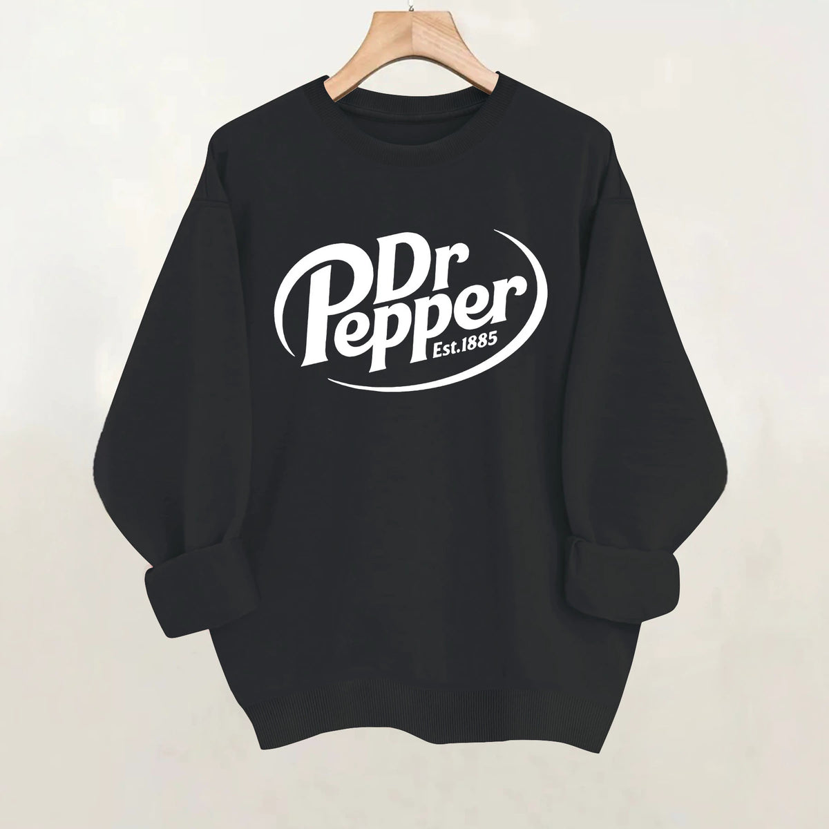 Round neck long sleeved sweatshirt